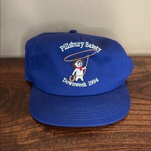 Vintage 1994 Blue Pillsbury Safety Baseball Cap